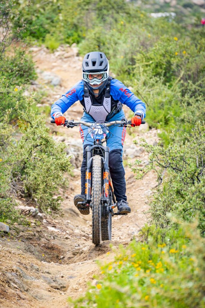 Cyclist at Mountain Bike Racing